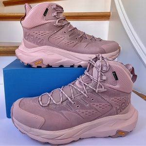 NWT Hoka Kaha 2 GTX High Hiking Boots Waterproof Gore Tex PINK pale mauve UNISEX